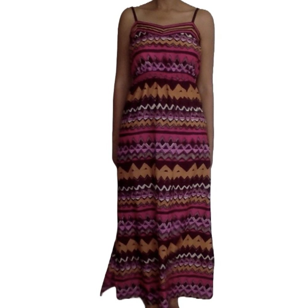 LOFT Geometrical Patterned Maxi Dress